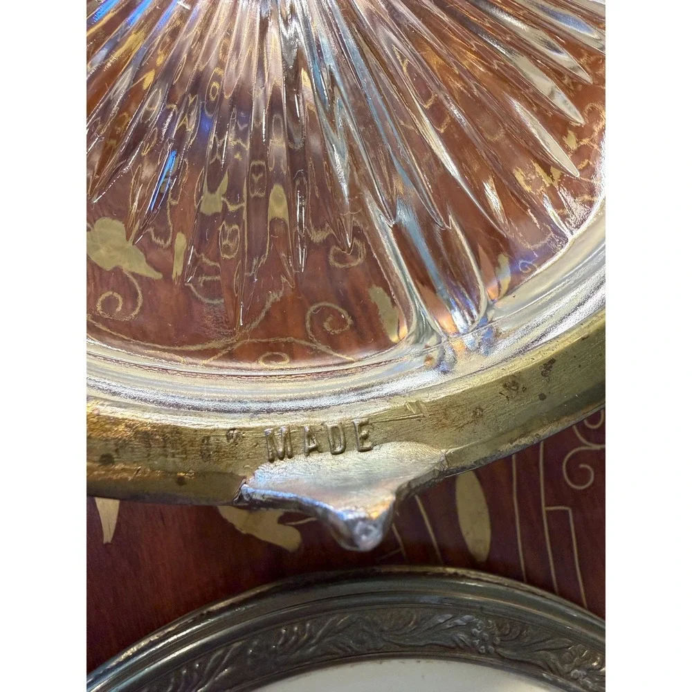 Vintage Brass Vanity Dish with Lid, Hollywood Regency Trinket Box‎